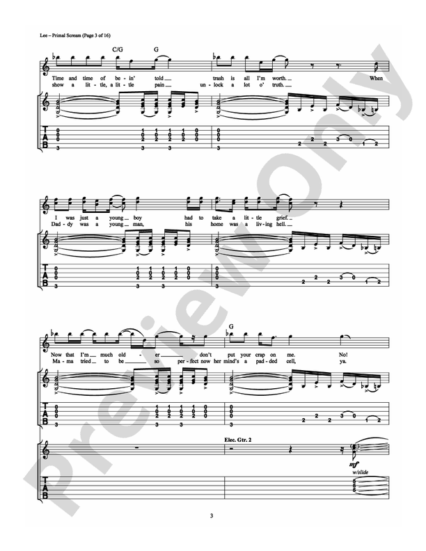 Primal Scream - Guitar TAB (Digital Download)
