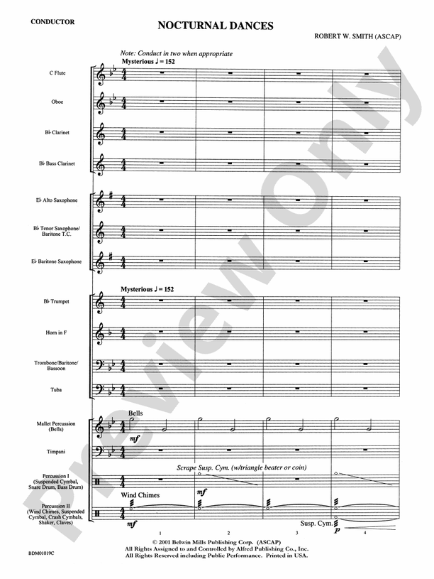Nocturnal Dances - Concert Band Conductor Score & Parts (Digital Download)