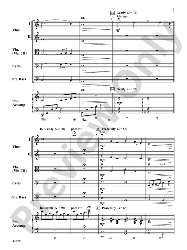 Silent Night - String Orchestra Conductor Score & Parts (Digital Download)