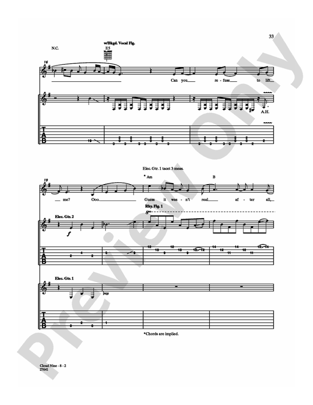 Cloud Nine - Guitar TAB (Digital Download)