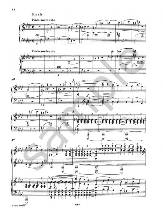 Brahms - Sonata Op34B Fmin (After Quintet Op34) - 2 Pianos 4 Hands - Peters EP3662