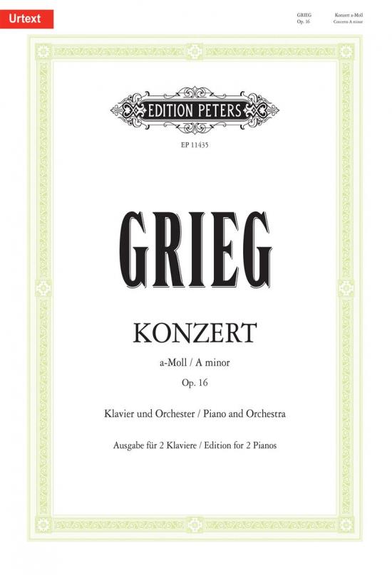 Grieg - Concerto in Amin Op16 - 2 Pianos - Peters EP11435