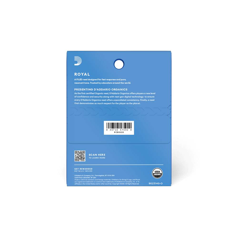 Royal Bb Clarinet Reeds Strength 2.0 Pack of 3