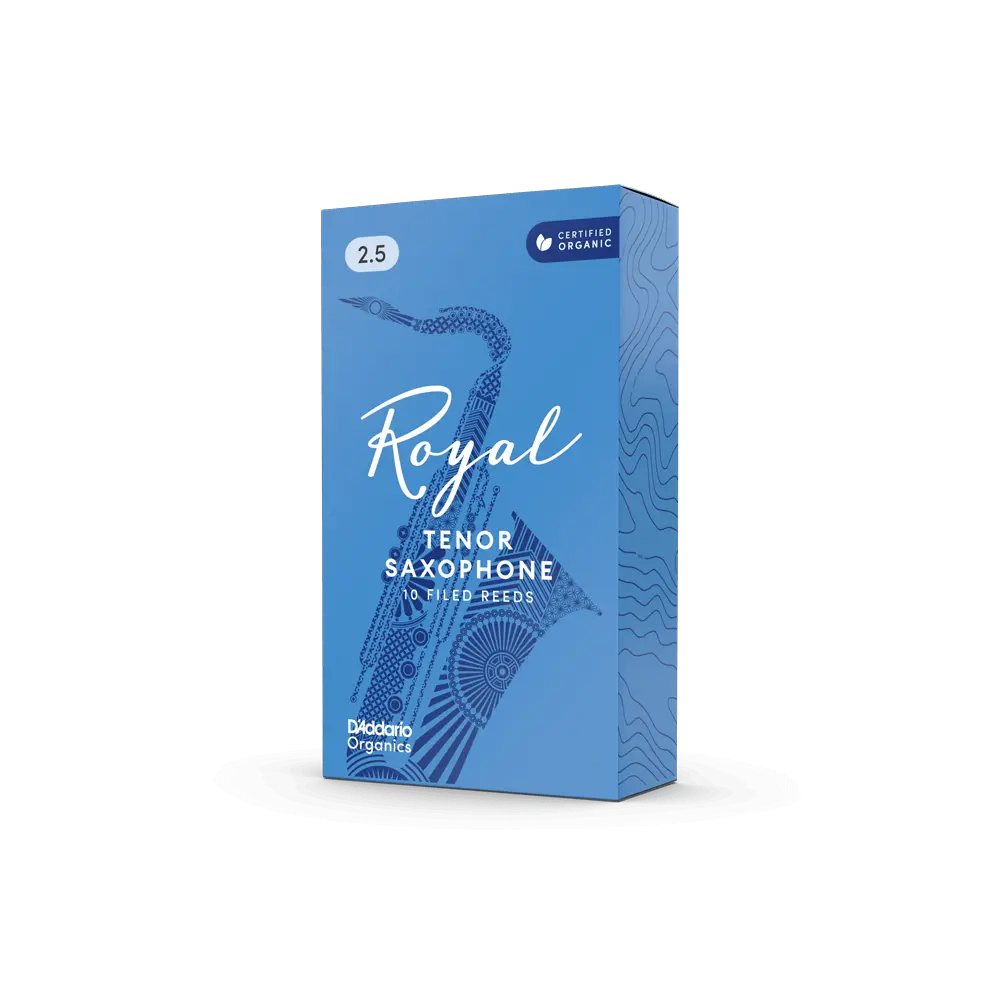 Royal Tenor Saxophone Reeds Strength 2.5 Pack of 10