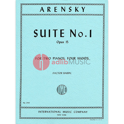 Arensky - Suite Op15 - 2 Pianos 4 Hands IMC IMC2416