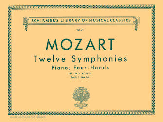 Mozart - 12 Symphonies Volume 1: #1-6 - Piano Duet Schirmer 50252540