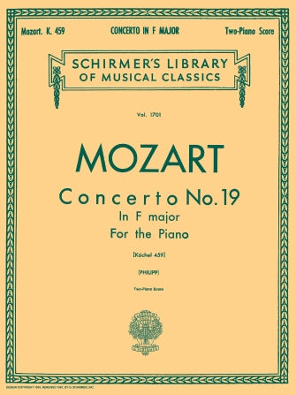 Mozart - Concerto in FMaj #19 K459 - Piano Duet Schirmer 50261010