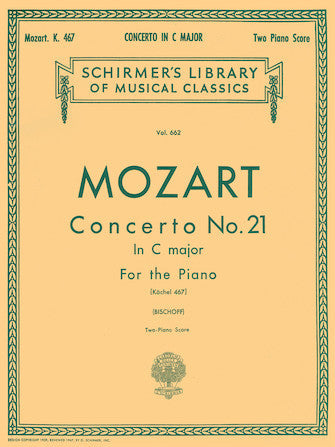 Mozart - Concerto #21 K467 - Piano Duet Schirmer 50255950