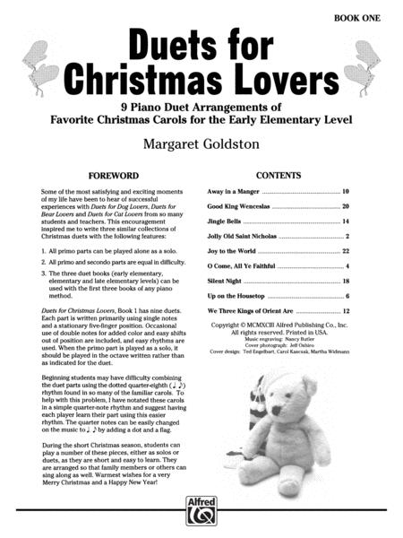 Duets for Christmas Lovers Book 1 1P4H