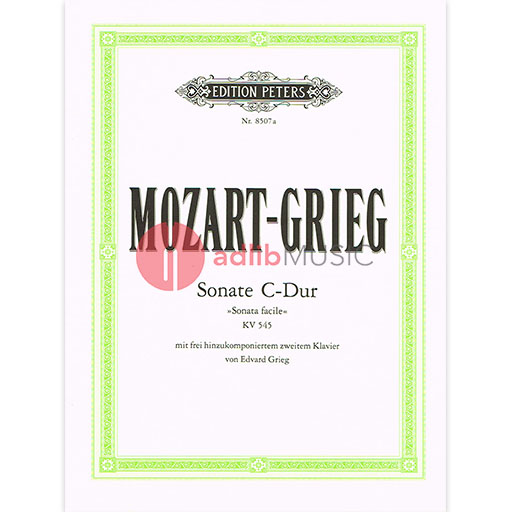 Grieg/Mozart - Sonata in Cmaj K545 - 2 Pianos (2nd Piano Part by Grieg) - Peters P8507A