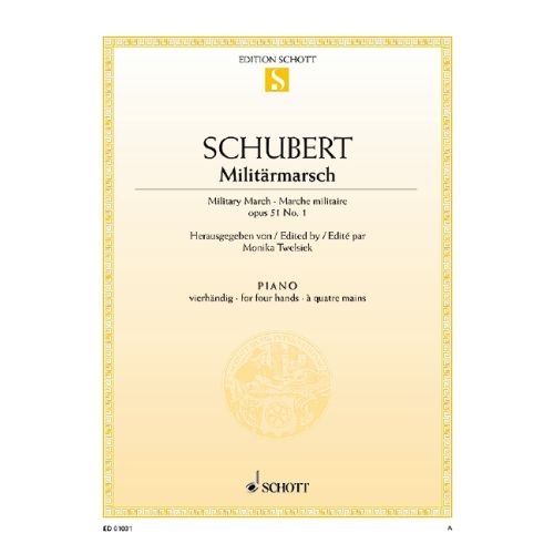 Schubert - March Militaire in DMaj Op51/1 - Piano Duet Schott ED01031