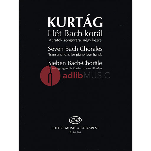 BACH CHORALES 7 TRANSCR KURTAG FOR PIANO DUET - BACH J S - PIANO - EMB