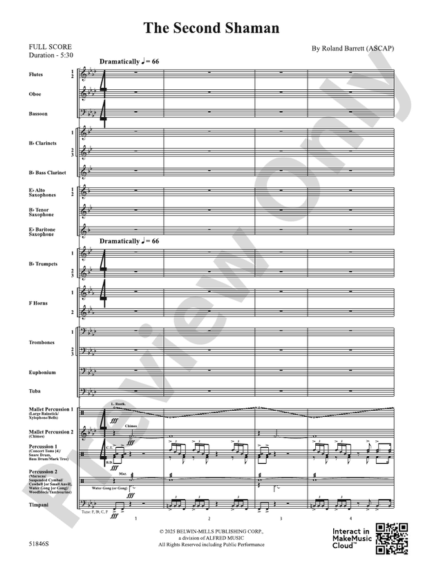 The Second Shaman - Concert Band Conductor Score & Parts(Digital Download)