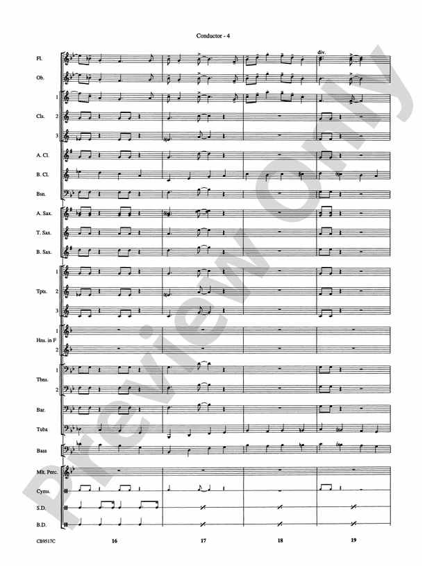 A Touch of Jazz! - Concert Band Conductor Score & Parts (Digital Download)