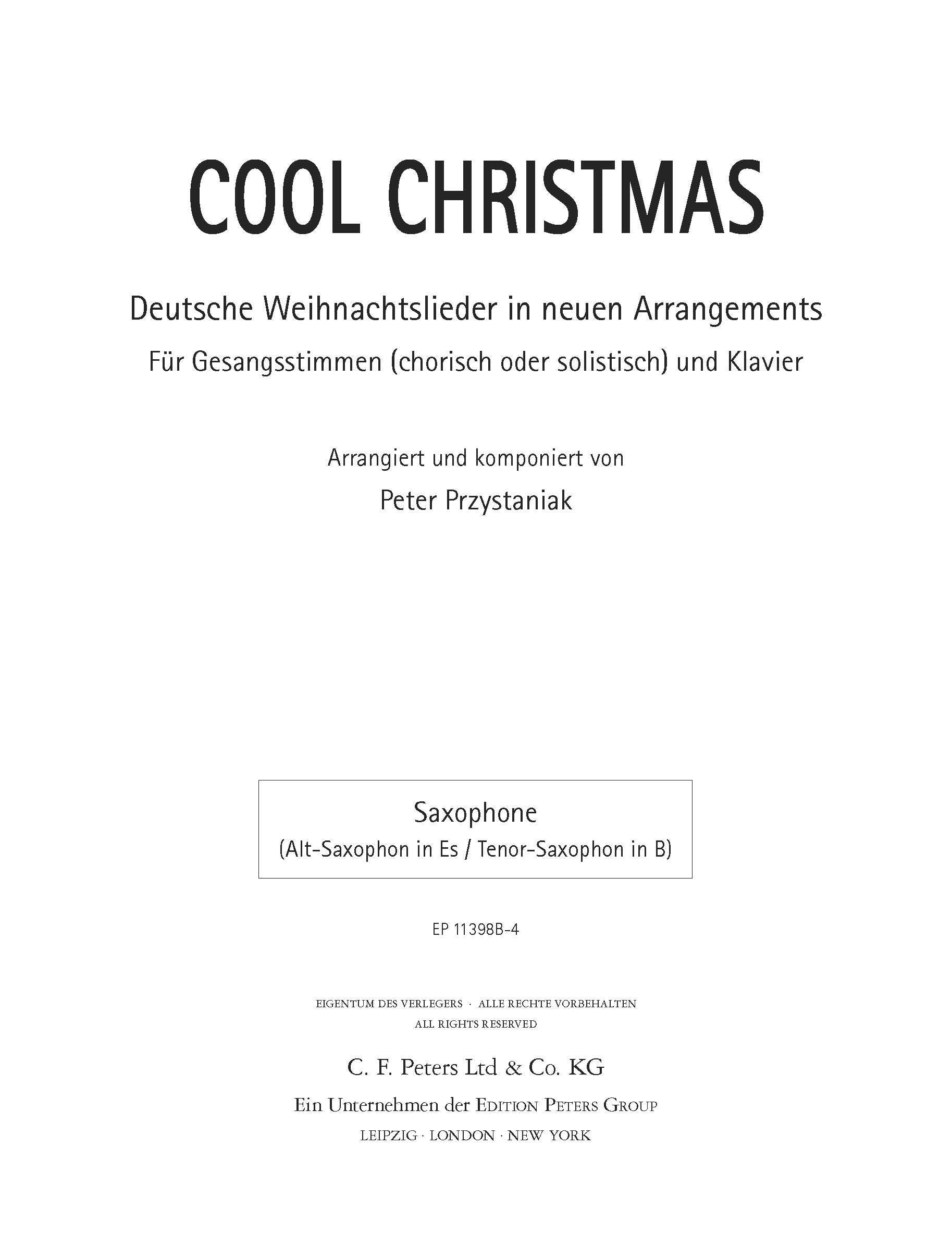 Cool Christmas (EP11398B-4) - Saxophone (Digital Download)