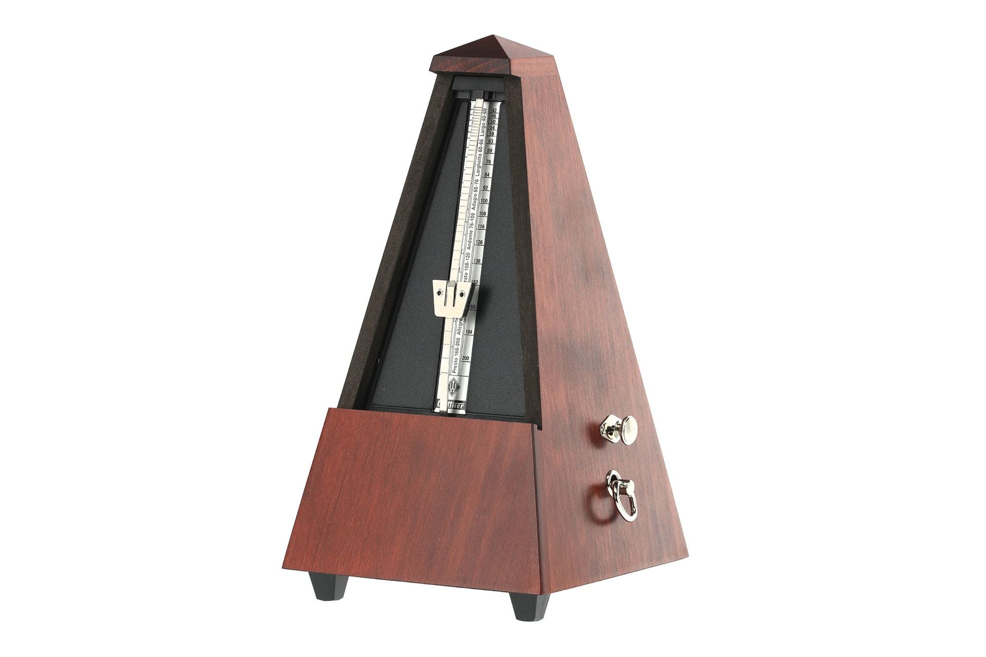 Wittner Pyramid Wood Metronome with Bell Mahogany