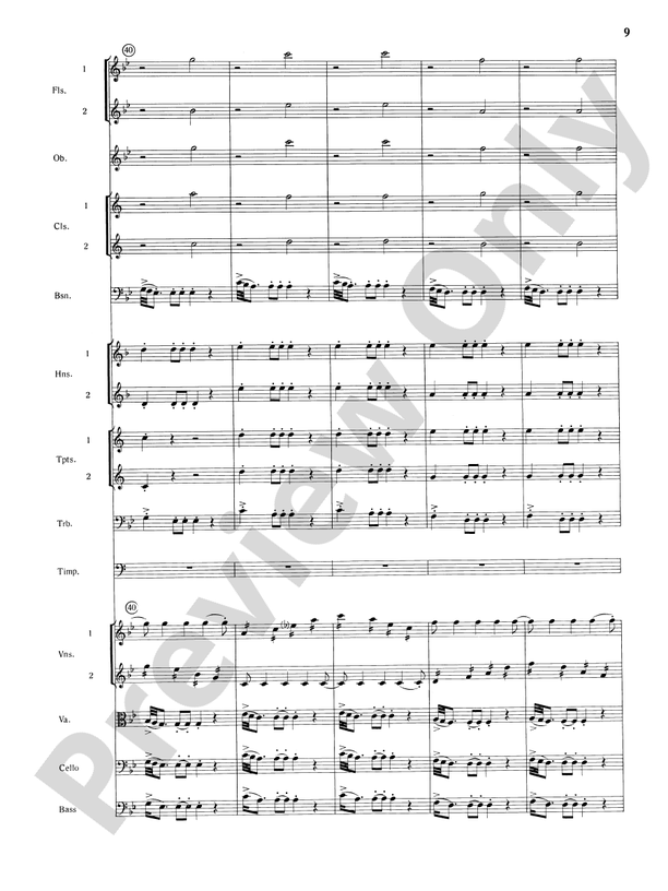 Mozart's Symphony No. 25 in G Minor, 1st & 2nd Movements – Full Orchestra Conductor Score & Parts (Digital Download)
