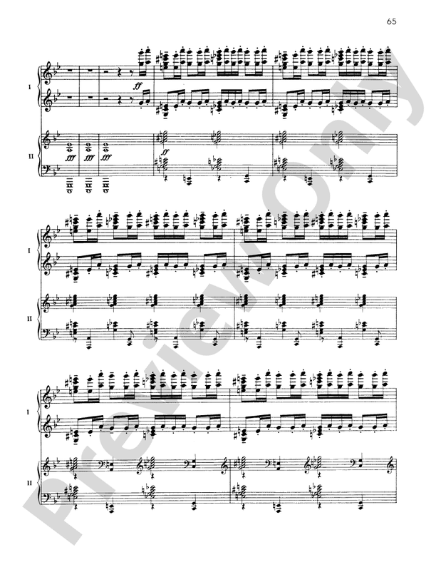 Fantaisie-tableaux (Suite No. 1), Opus 5 - IV. Paques - 2 Pianos, 4 Hands (Digital Download)