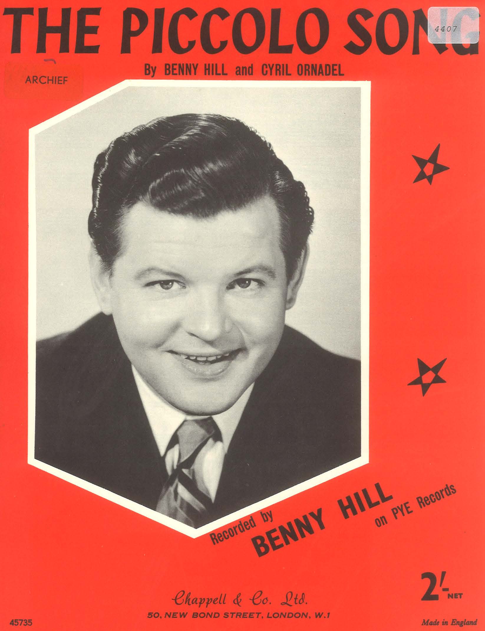 The Piccolo Song - Benny Hill - PVG (Digital Download)