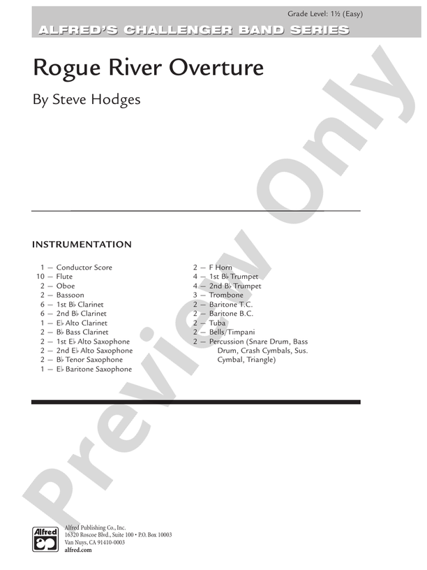 Rogue River Venture - Concert Band Conductor Score & Parts (Digital Download)