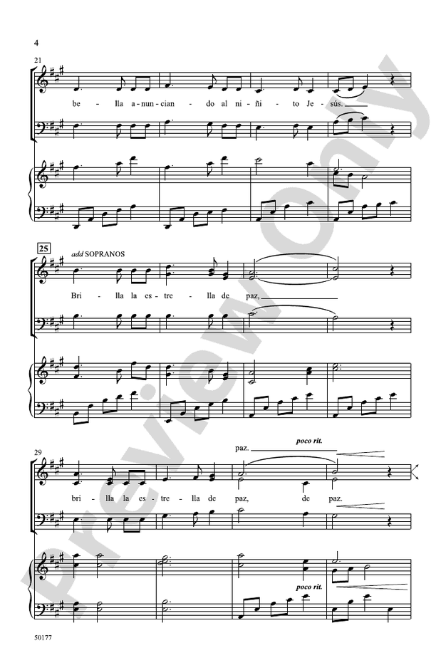 Noche de Paz - SAB Choral Octavo (Digital Download)
