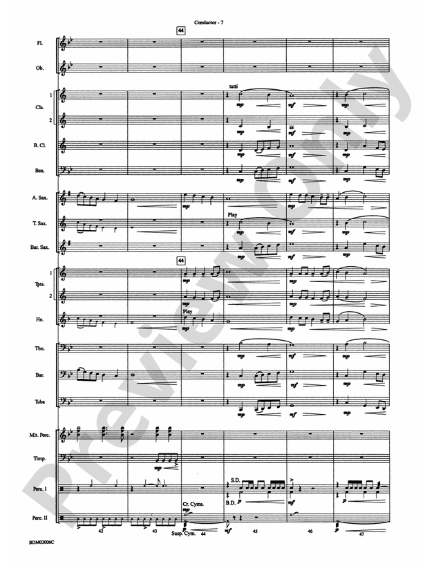 When Summer Takes Flight - Concert Band Conductor Score & Parts (Digital Download)