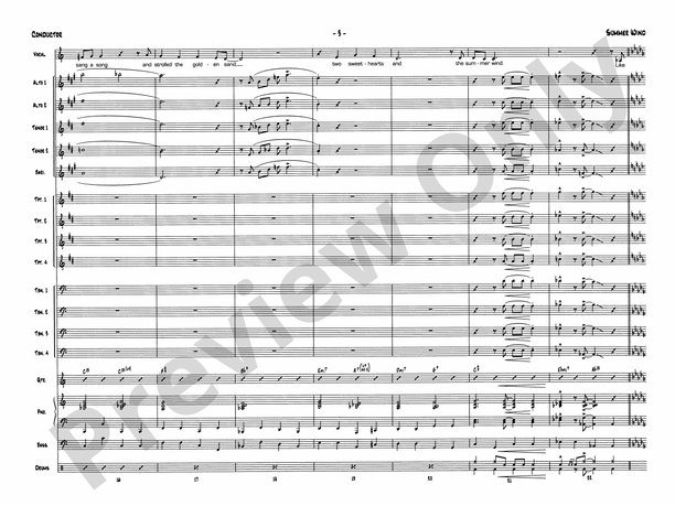 Summer Wind - Jazz Ensemble Conductor Score & Parts(Digital Download)