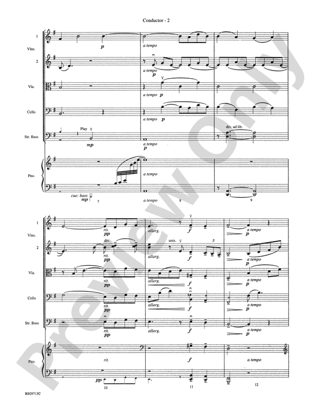 Pavane (Grade 3.5) – String Orchestra Conductor Score & Parts (Digital Download)