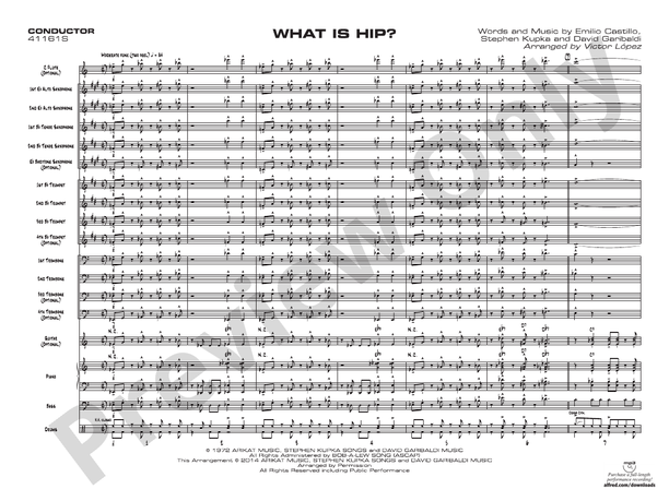 What Is Hip - Jazz Ensemble Conductor Score & Parts (Digital Download)