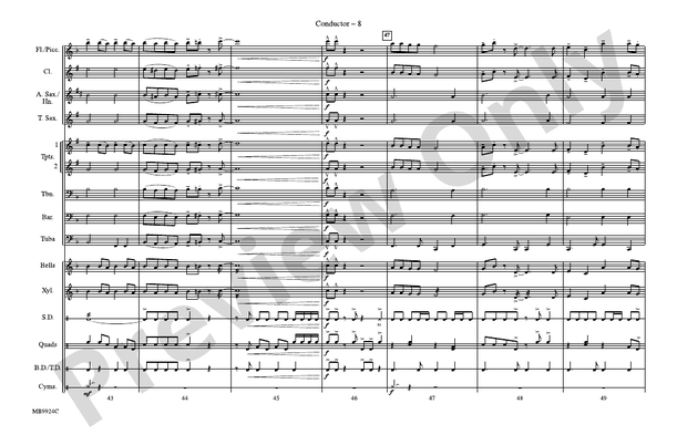 Cartoon Show, Part 2 – Marching Band Conductor Score & Parts (Digital Download)