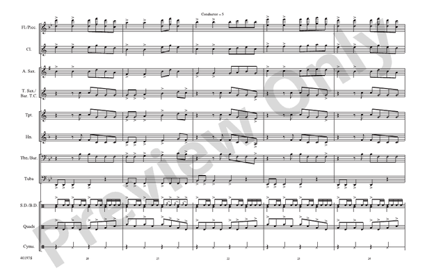 We Are Young – Marching Band Conductor Score & Parts (Digital Download)