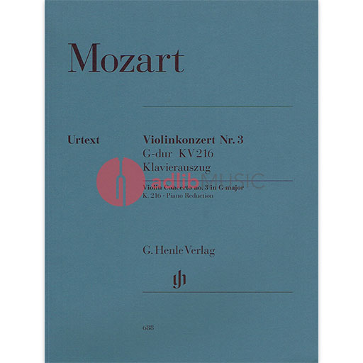 Violin Concerto No. 3 G major K. 216 - Wolfgang Amadeus Mozart - Violin G. Henle Verlag