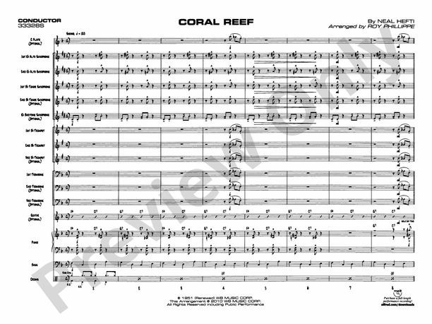 Coral Reef - Jazz Ensemble Conductor Score & Parts (Digital Download)