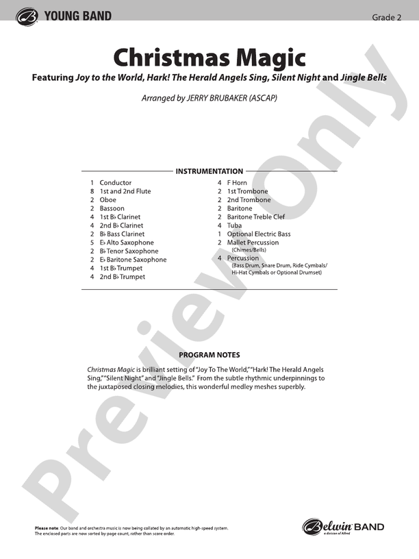 Christmas Magic - Concert Band Conductor Score & Parts (Digital Download)