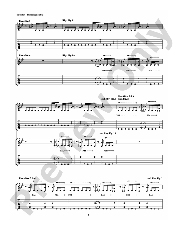 Shine - Guitar TAB (Digital Download)