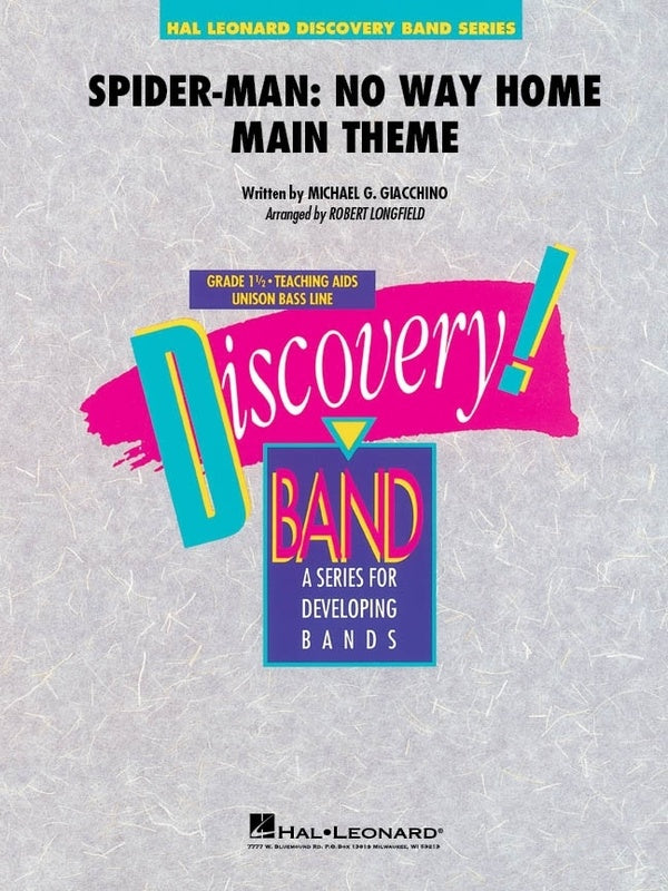 Spider-Man: No Way Home (Main Theme) - Concert Band Grade 1.5 Score/Parts Hal Leonard 4007565
