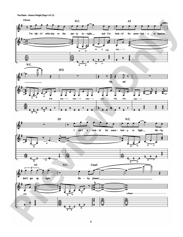 Romeo Delight - Guitar TAB (Digital Download)