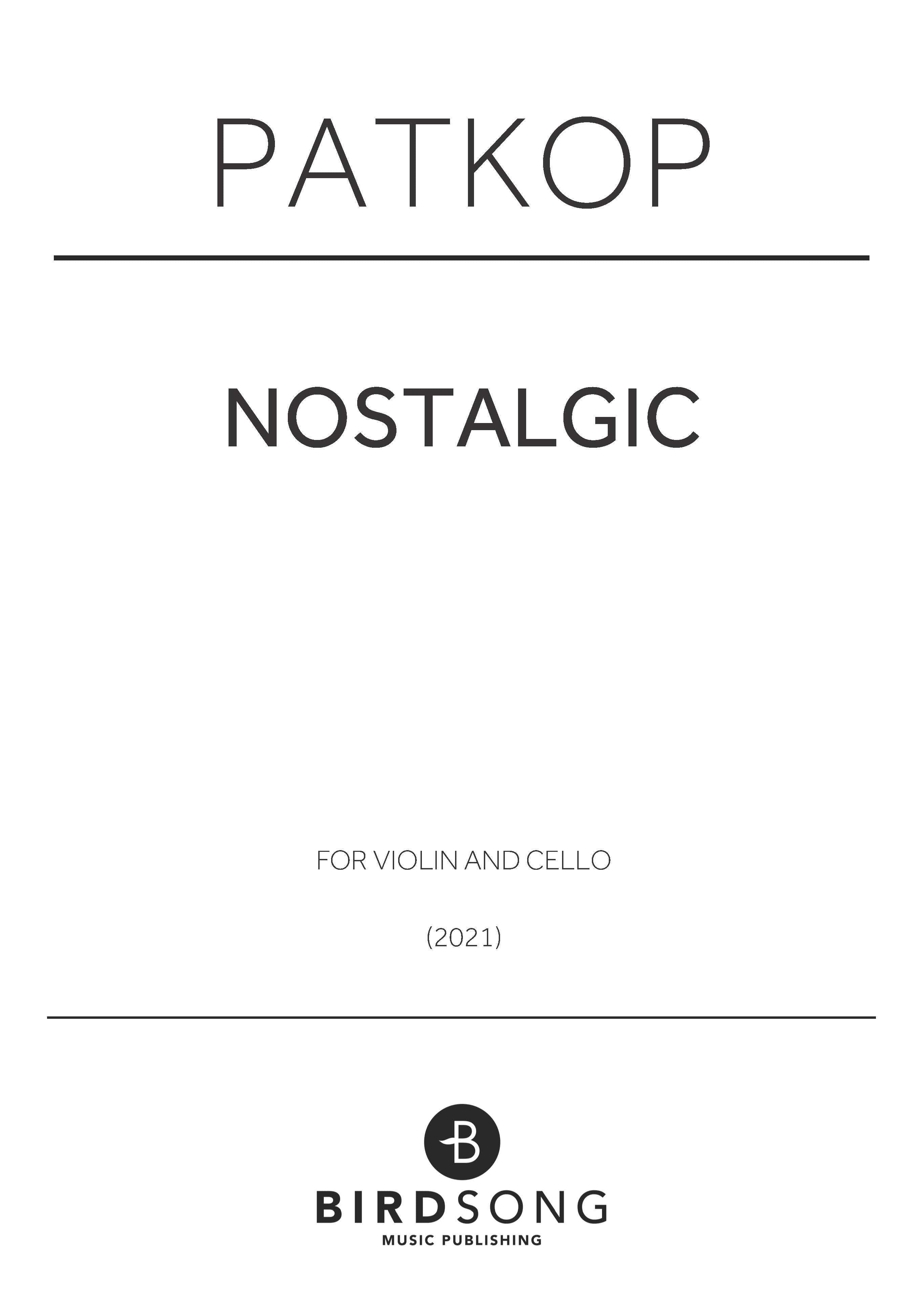nostalgic - Violin, Cello Duet (Digital Download)