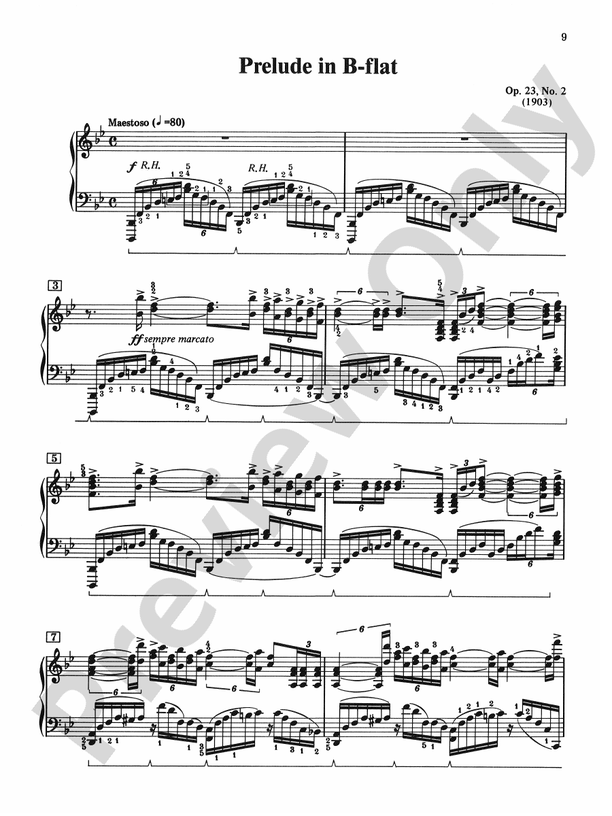 Rachmaninoff - Preludes, Opus 23 - Piano (Digital Download)