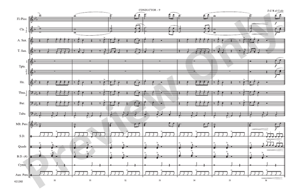 Burn – Marching Band Conductor Score & Parts (Digital Download)