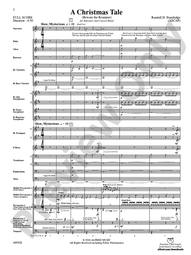 A Christmas Tale - Concert Band Conductor Score & Parts (Digital Download)