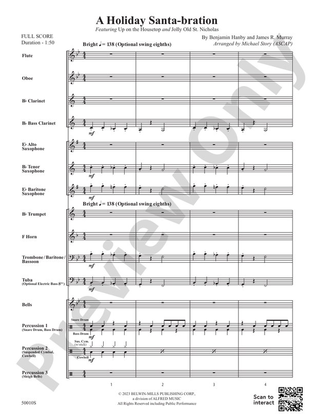 A Holiday Santa-bration - Concert Band Conductor Score & Parts (Digital Download)