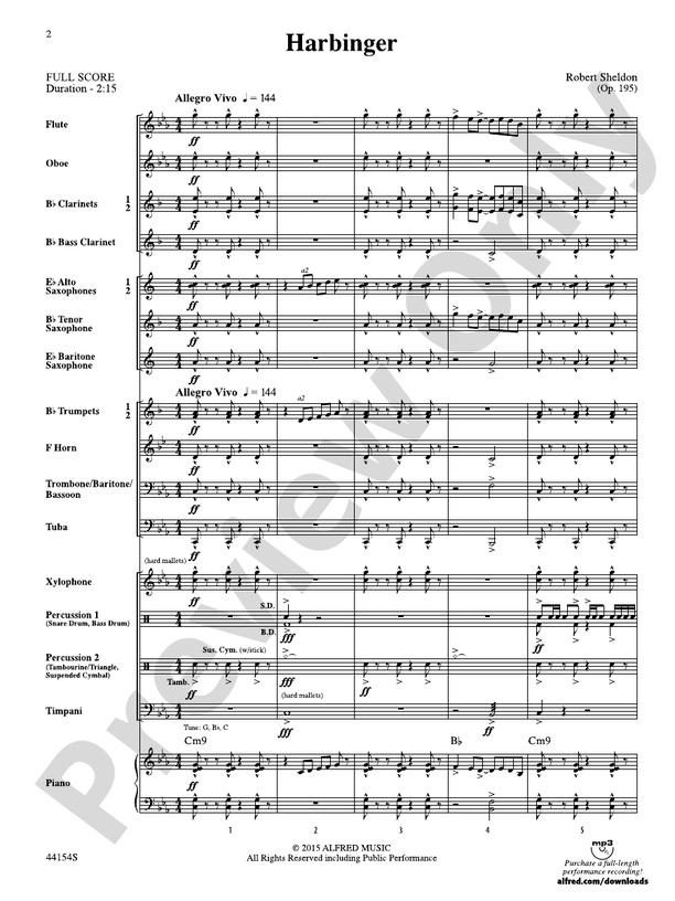 Harbinger - Concert Band Conductor Score & Parts (Digital Download)