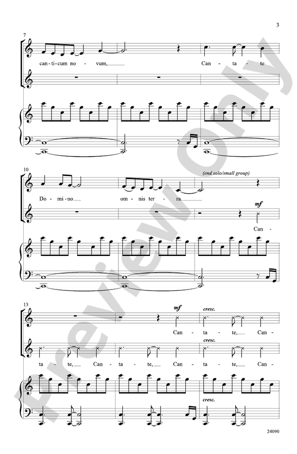 Cantate Domino – 2-Part/SSA Choral Octavo (Digital Download)
