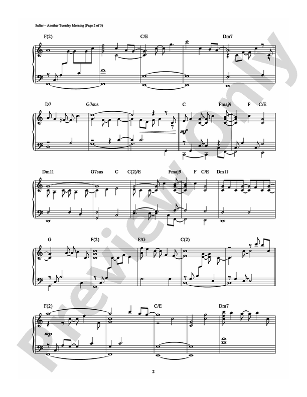 Another Tuesday Morning - Piano (Digital Download)