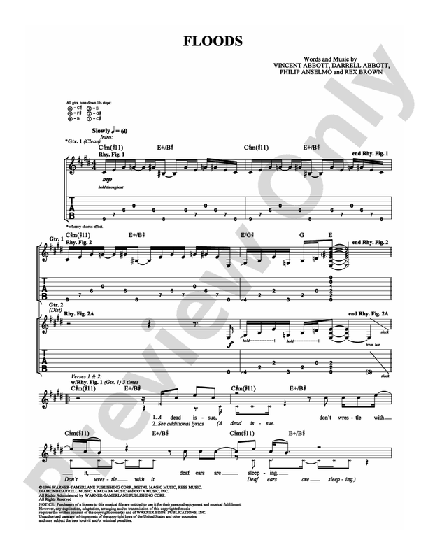 Floods - Guitar TAB (Digital Download)