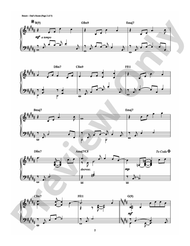 Dad's Room - Piano (Digital Download)