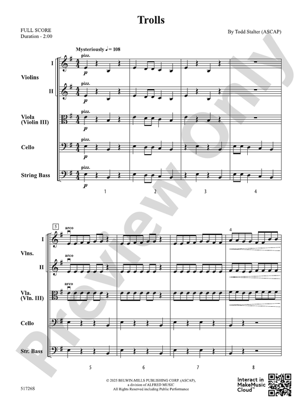 Trolls - String Orchestra Conductor Score & Parts (Digital Download)