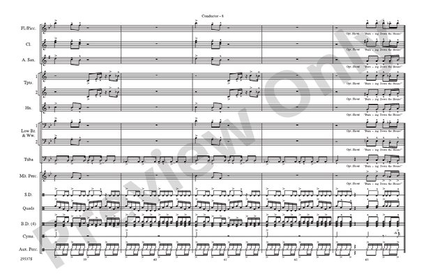 Burning Down the House – Marching Band Conductor Score & Parts (Digital Download)