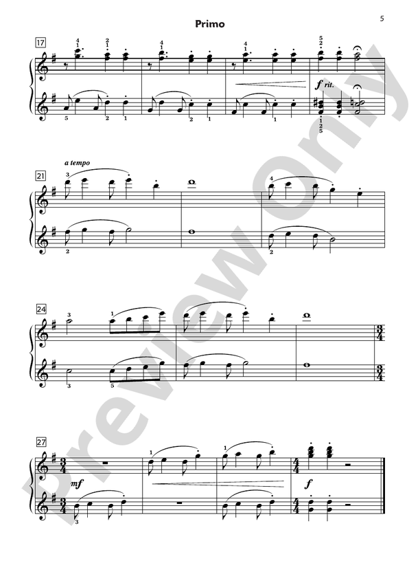 Premier Piano Course, Duet 4 - 1 Piano, 4 Hands (Digital Download)